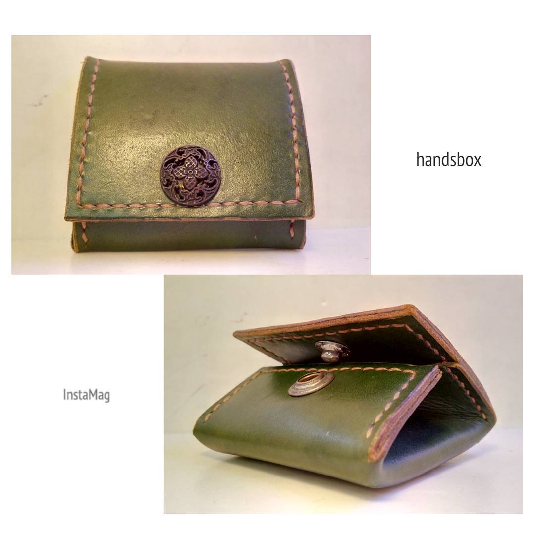 散子包 DIY 皮革班 handsbox 皮革學堂 散子 零錢 單格 喼鈕 零錢 立體