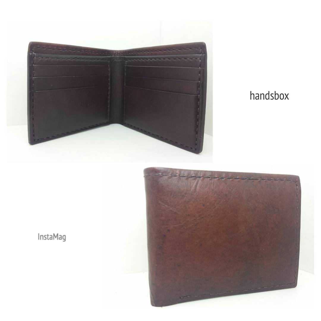 對褶銀包 DIY 皮革班 handsbox 皮革學堂 男裝銀包 短銀包 六卡位 相位