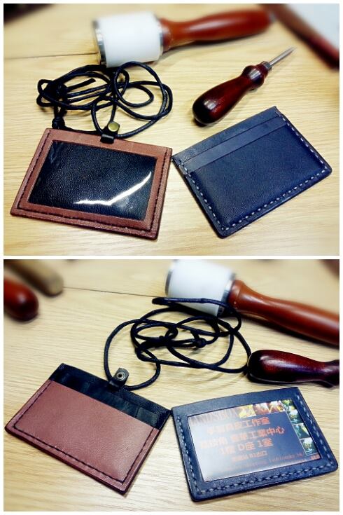 证件套 DIY 皮革班 handsbox 皮革学堂 証件套 橫式 相位 卡片位 挂颈