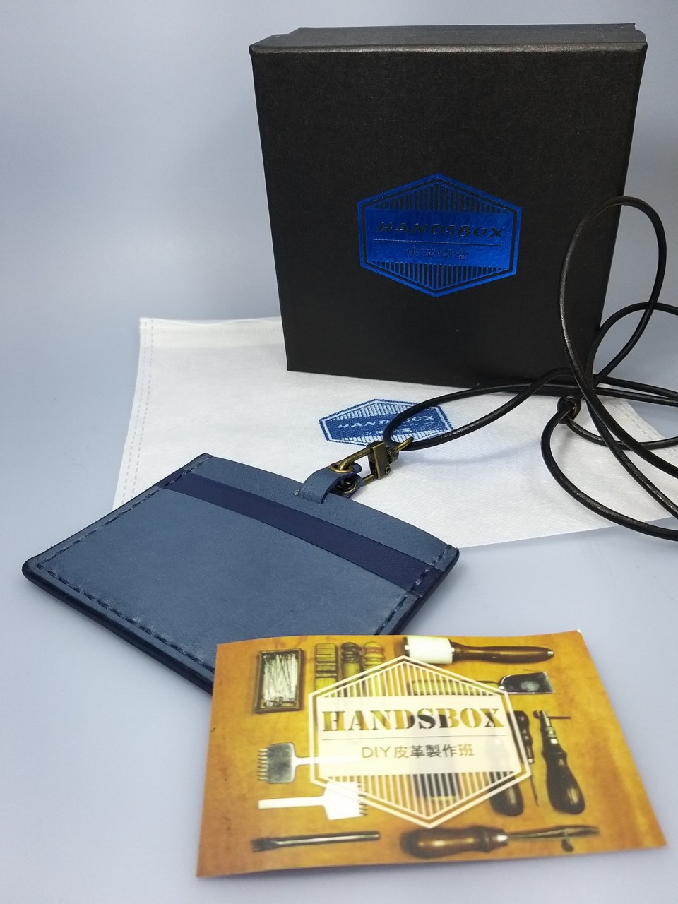 證件套 DIY 皮革班 handsbox 皮革學堂 証件套 橫式 相位 卡片位 掛頸