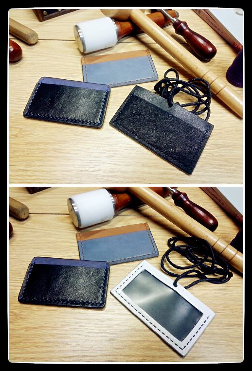 證件套 DIY 皮革班 handsbox 皮革學堂 証件套 橫式 相位 一卡片位 掛頸