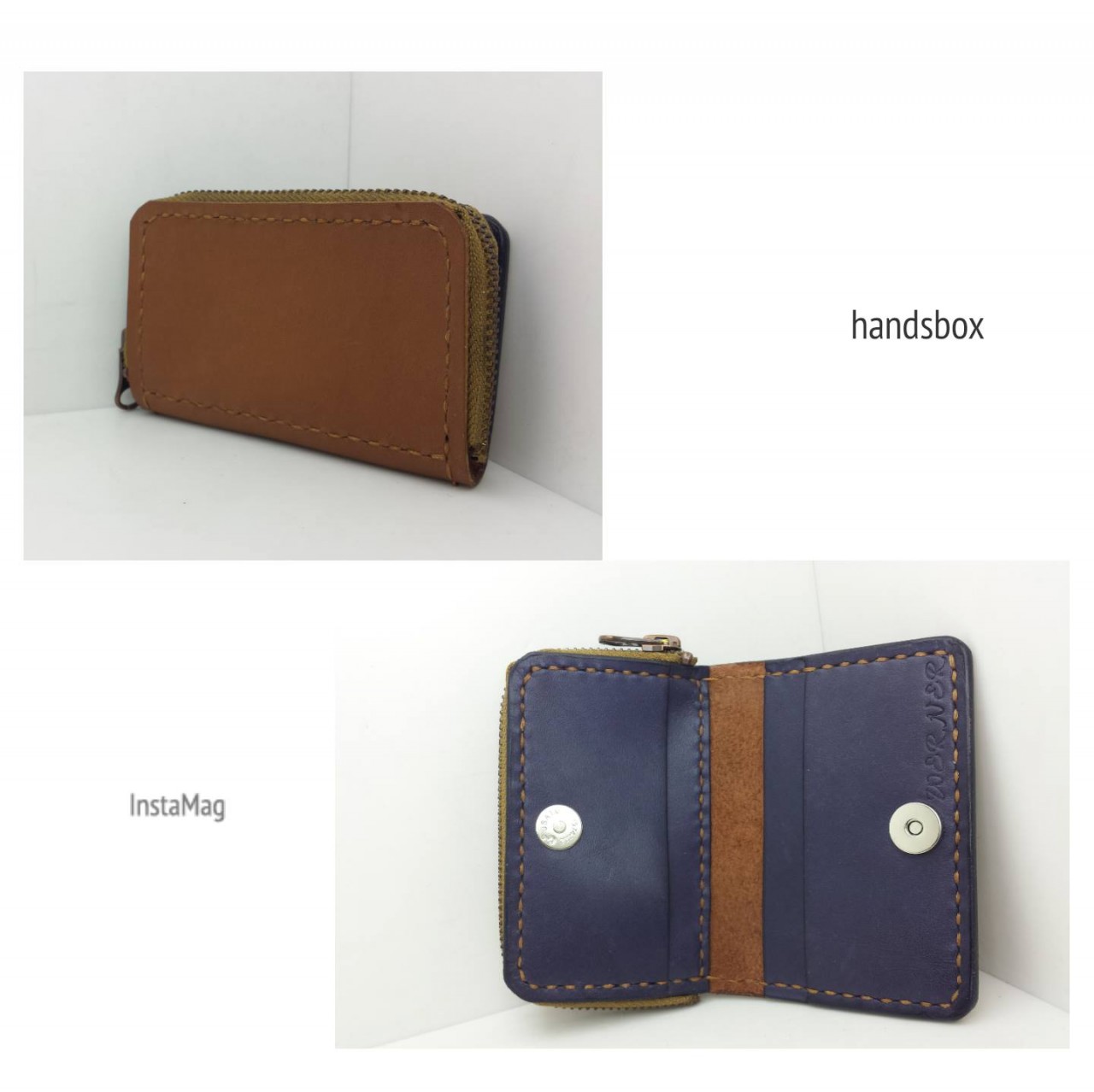 拉鍊散子包 DIY 皮革班 handsbox 皮革學堂 卡片 八達通 紙幣 零錢