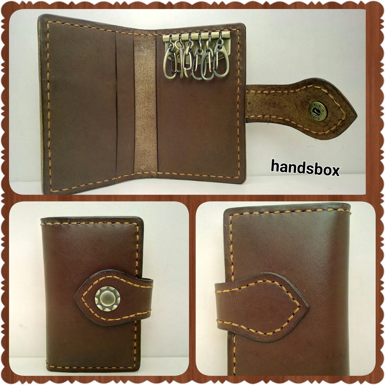 鎖匙包 DIY 皮革班 handsbox 皮革學堂 卡位 信用卡 八達通 六匙位 喼鈕
