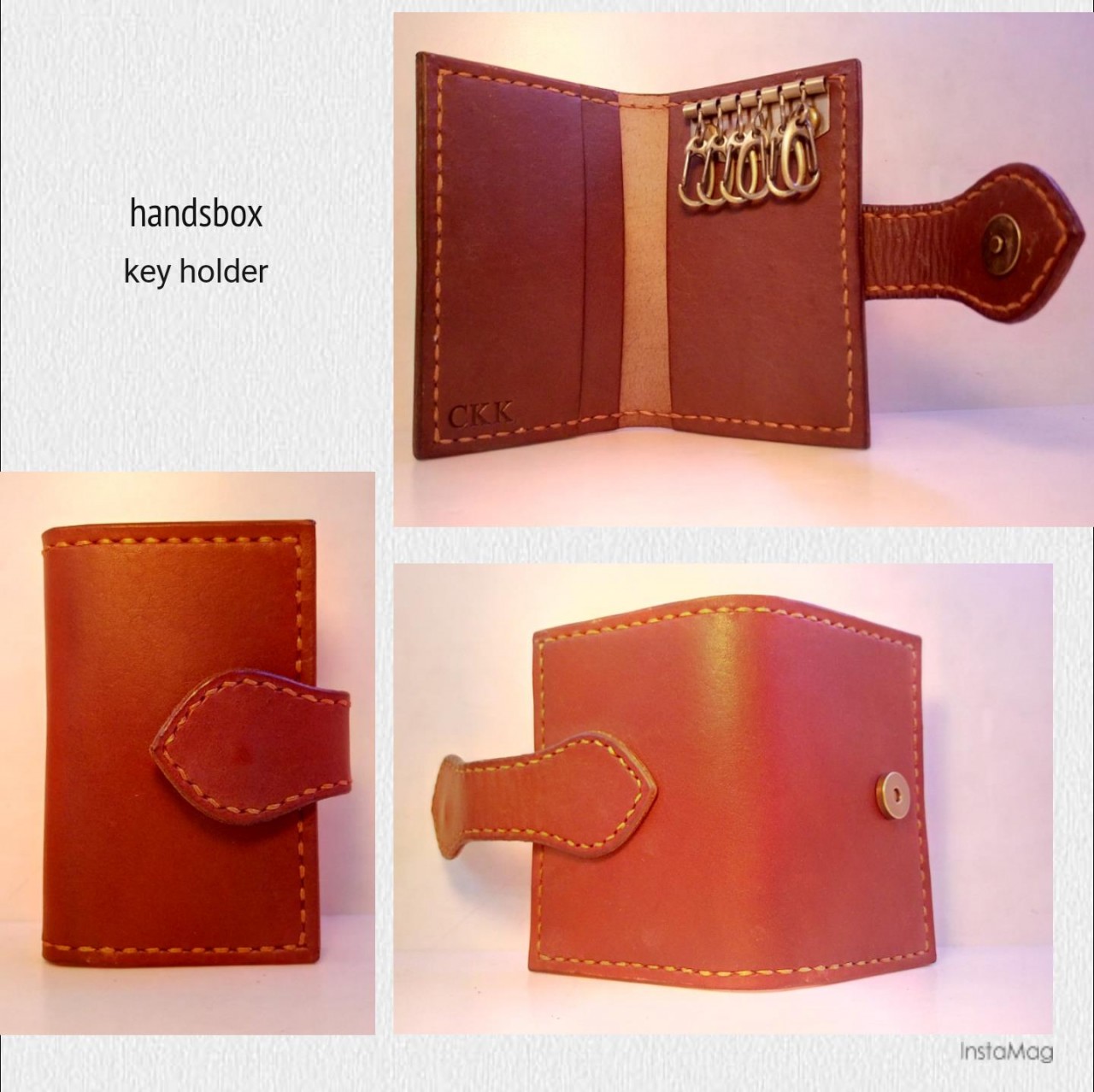 鎖匙包 DIY 皮革班 handsbox 皮革學堂 卡位 信用卡 八達通 六匙位 喼鈕