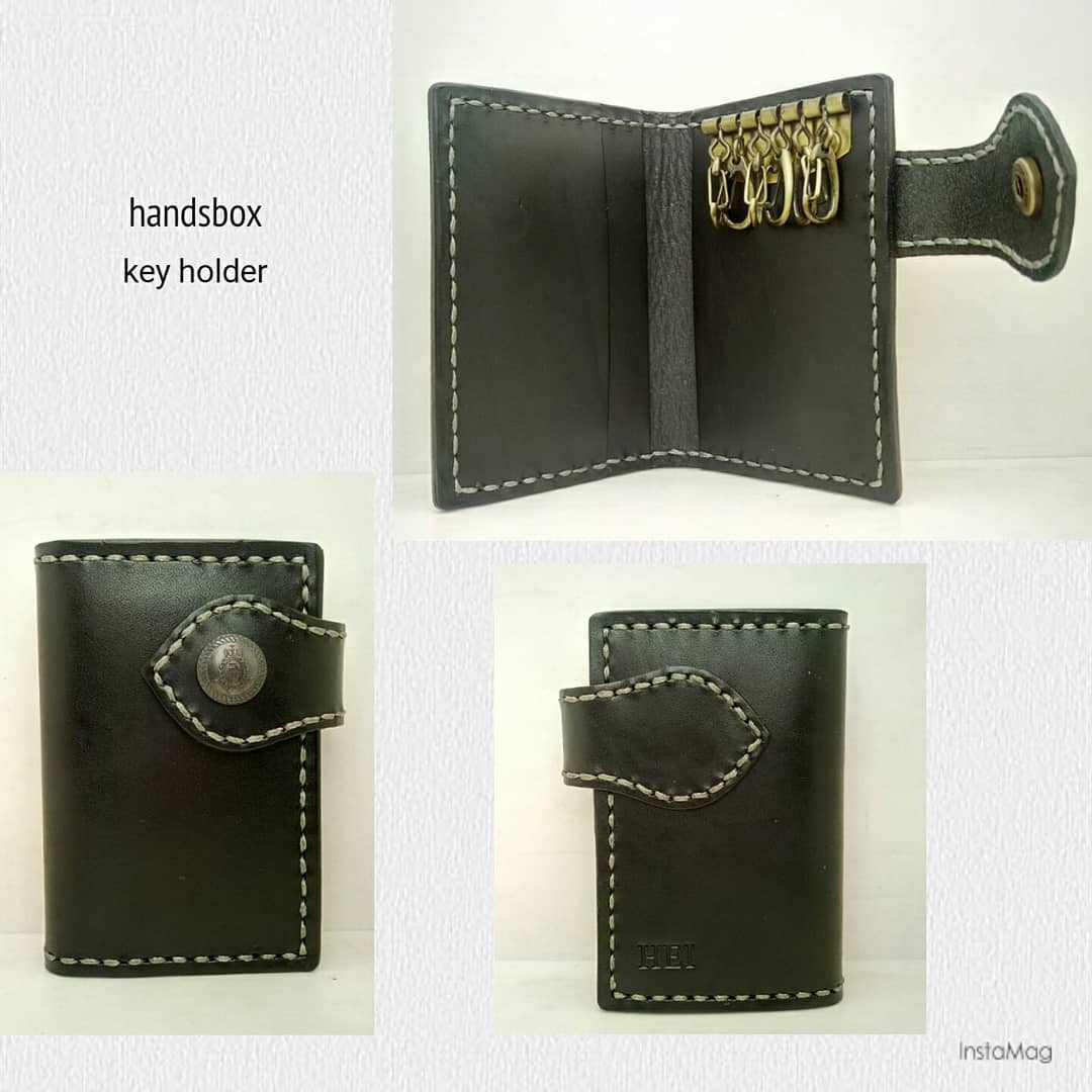 鎖匙包 DIY 皮革班 handsbox 皮革學堂 卡位 信用卡 八達通 六匙位 喼鈕