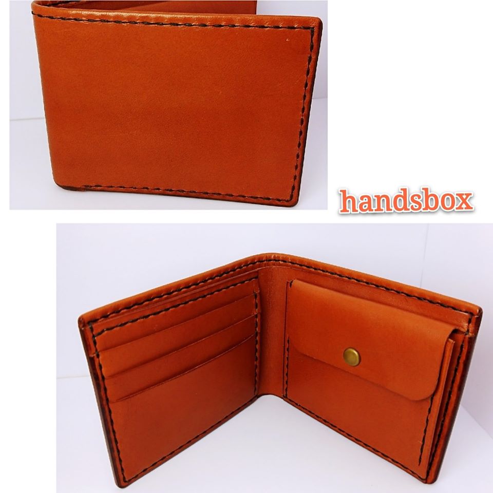 對褶銀包 DIY 皮革班 handsbox 皮革學堂 男裝銀包 短銀包 卡位 散銀位