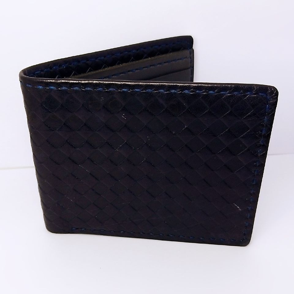 對褶銀包 DIY 皮革班 handsbox 皮革學堂 男裝銀包 卡位 相位 壓印格仔紋面