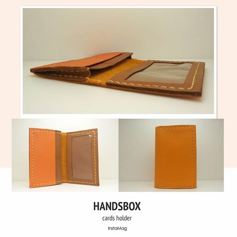 卡片套 DIY 皮革班 handsbox 皮革學堂 相位 對褶 兩卡位 信用卡 cards holder