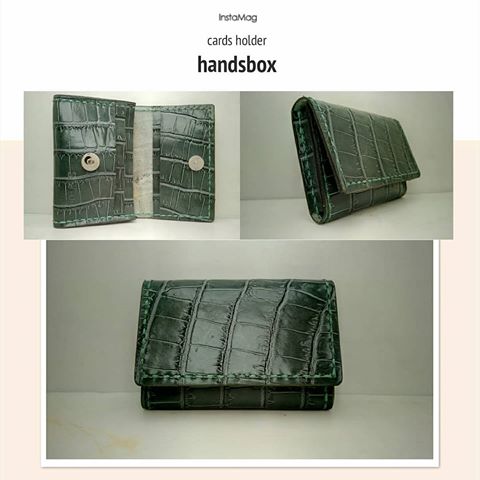 卡片套 DIY 皮革班 handsbox 皮革學堂 對褶 風琴位 派卡片 cards holder 5卡位