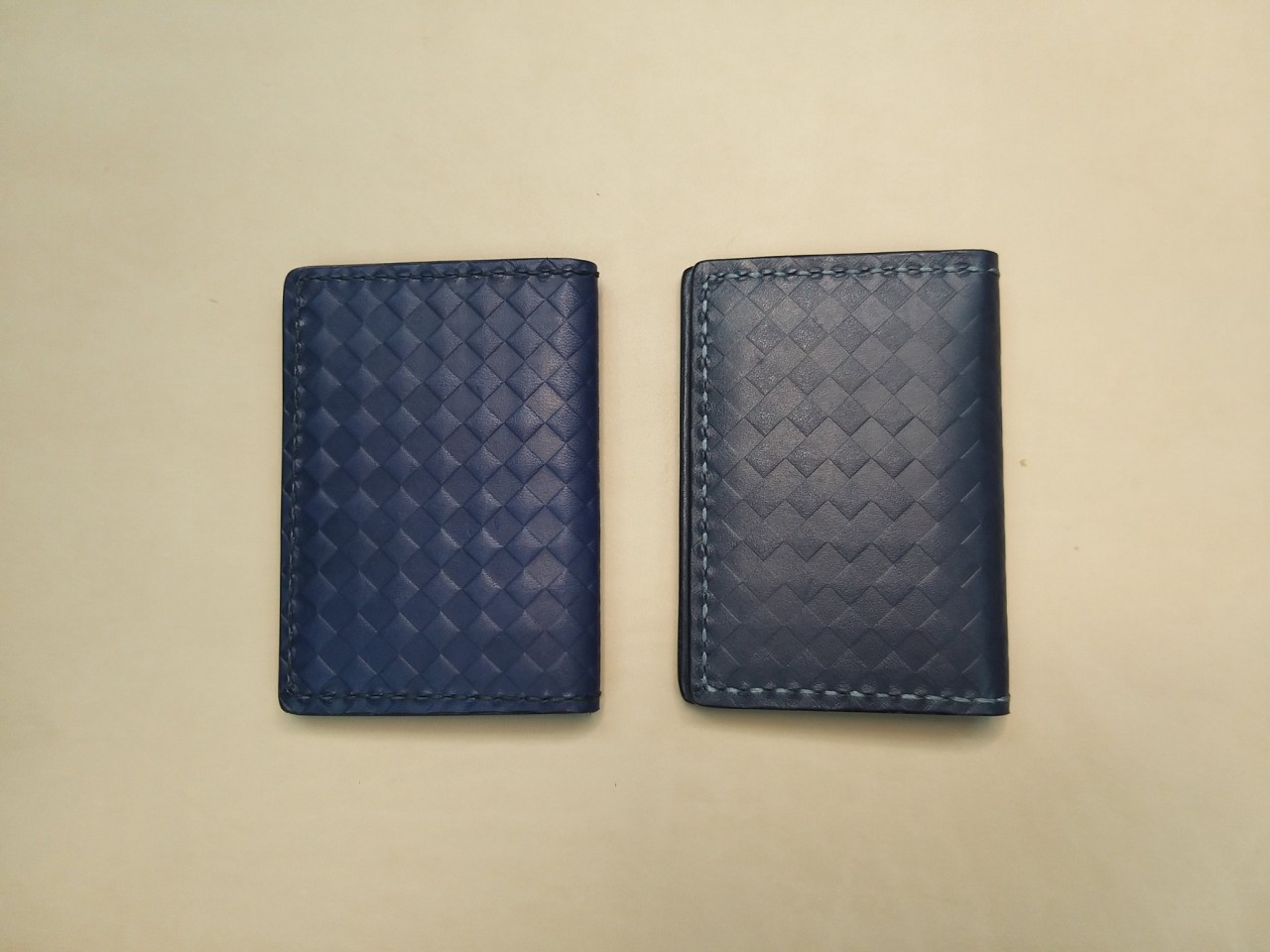 壓印格仔紋面卡片套 DIY 皮革班 handsbox 皮革學堂 對褶 六格 卡位 信用卡 cards holder