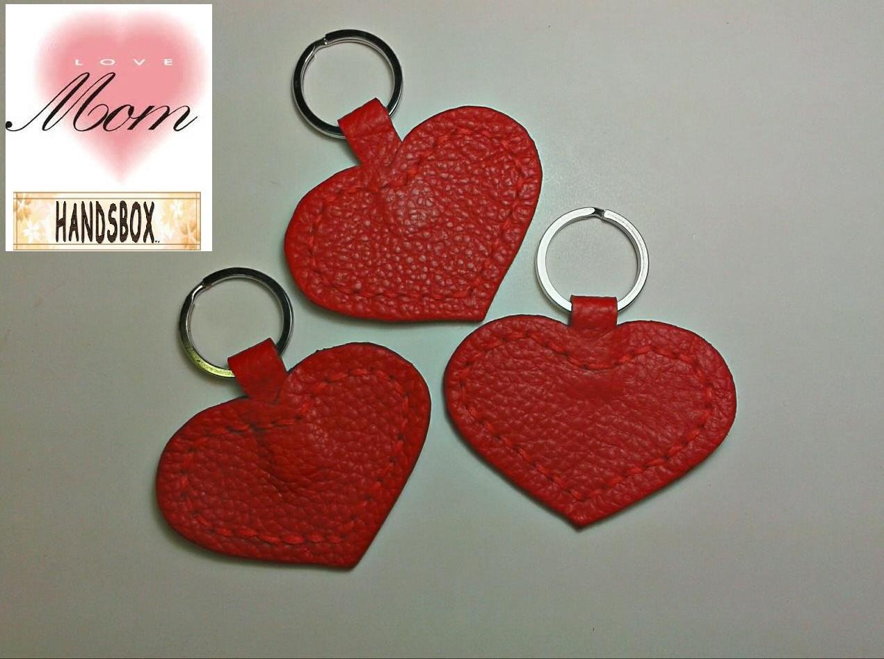 鎖匙扣 key ring DIY 皮革班 handsbox 皮革學堂 皮革課程 腰扣 縫線 心型 兩件 一對
