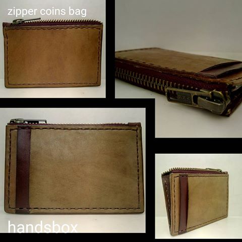 拉鍊散紙包 DIY 皮革班 handsbox 皮革學堂 風琴位 卡位 卡片套