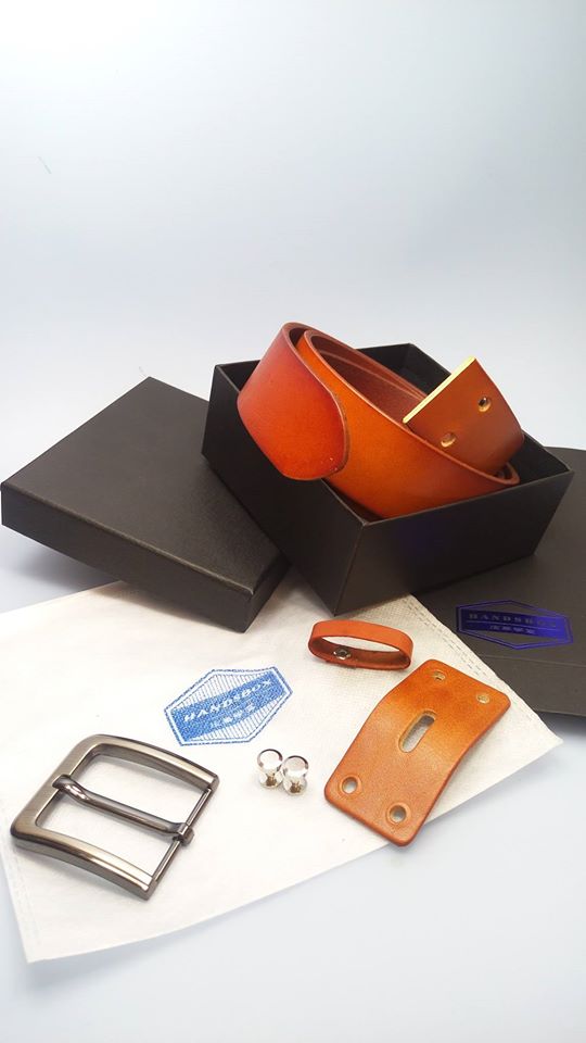 皮帶材料包 男裝皮帶 handsbox DIY皮帶 無縫裝飾線 男裝 牛仔褲 便服