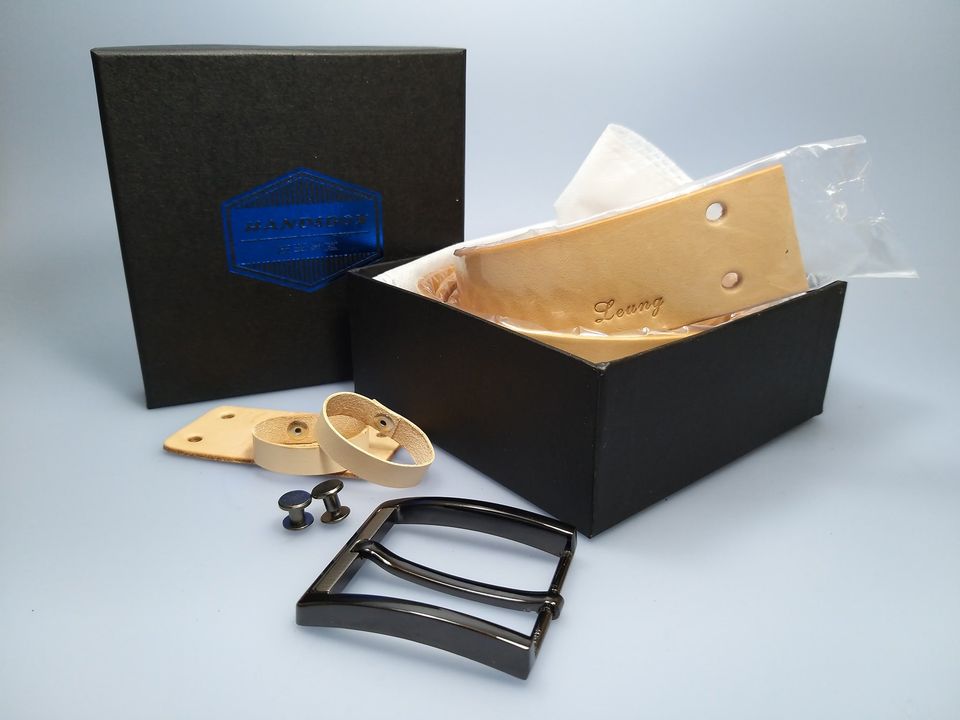 皮帶材料包 男裝皮帶 handsbox DIY皮帶 無縫裝飾線 男裝 牛仔褲 便服