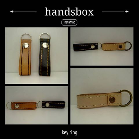 XKHKS4H 皮革材料包 缝线 锁匙扣 匙扣 KEY HOLDER 长條型
