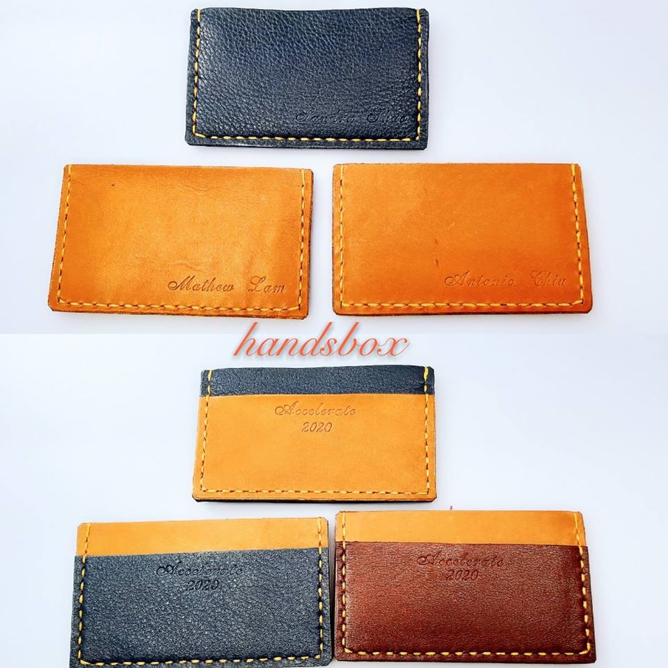 卡片套 DIY 皮革班 handsbox 皮革學堂 兩格 卡位 信用卡 cards holder