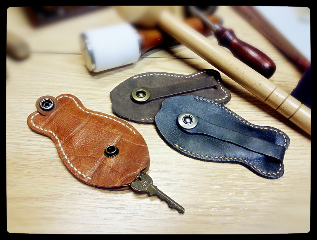 鎖匙包 DIY 皮革班 handsbox 皮革學堂 匙圈 鈕扣 喼鈕 key holder 拉入式