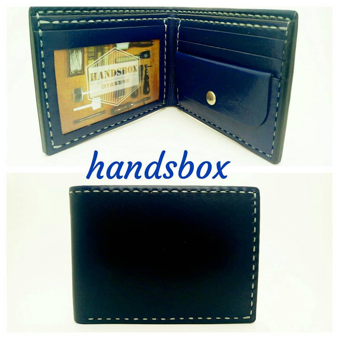 对褶银包 DIY 皮革班 handsbox 皮革学堂 男装银包 短银包 卡位 散纸 相位