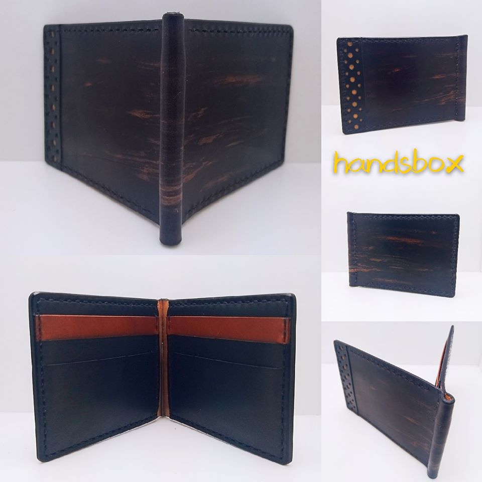對褶銀包 DIY 皮革班 handsbox 皮革學堂 銀紙夾 錢夾 卡位 男裝銀包