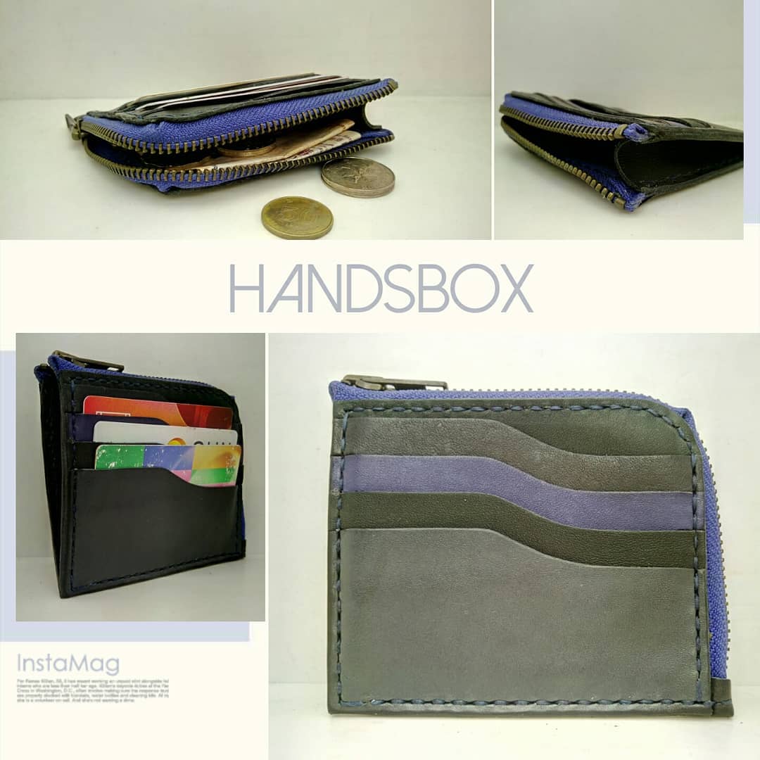 拉鍊散紙包 DIY 皮革班 handsbox 皮革學堂 卡位 八達通 紙幣 零錢 四卡