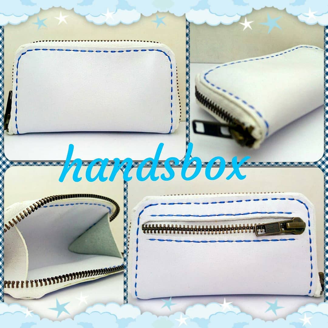 拉鍊散子包 DIY 皮革班 handsbox 皮革學堂 卡片 八達通 紙幣 零錢 雙拉鍊