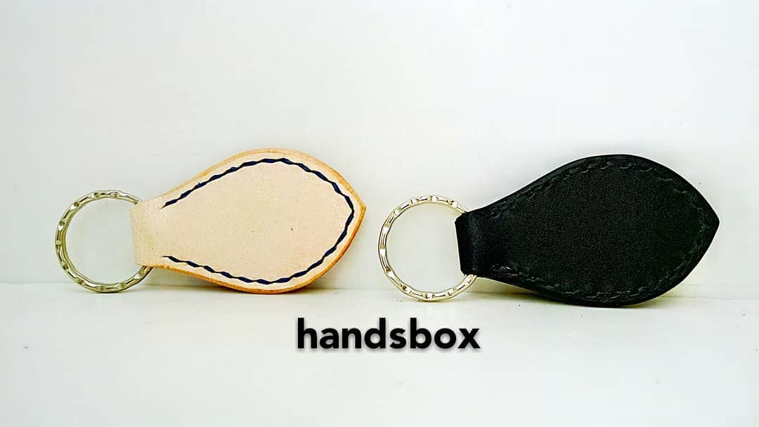 縫線鎖匙扣 key ring DIY 皮革班 handsbox 皮革學堂 皮革課程 縫線 兩件 一對