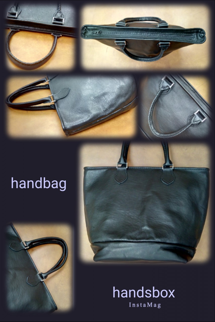 中款手挽袋 DIY 皮革班 handsbox 皮革學堂 手挽 肩掛 拉鍊 布面 拼布