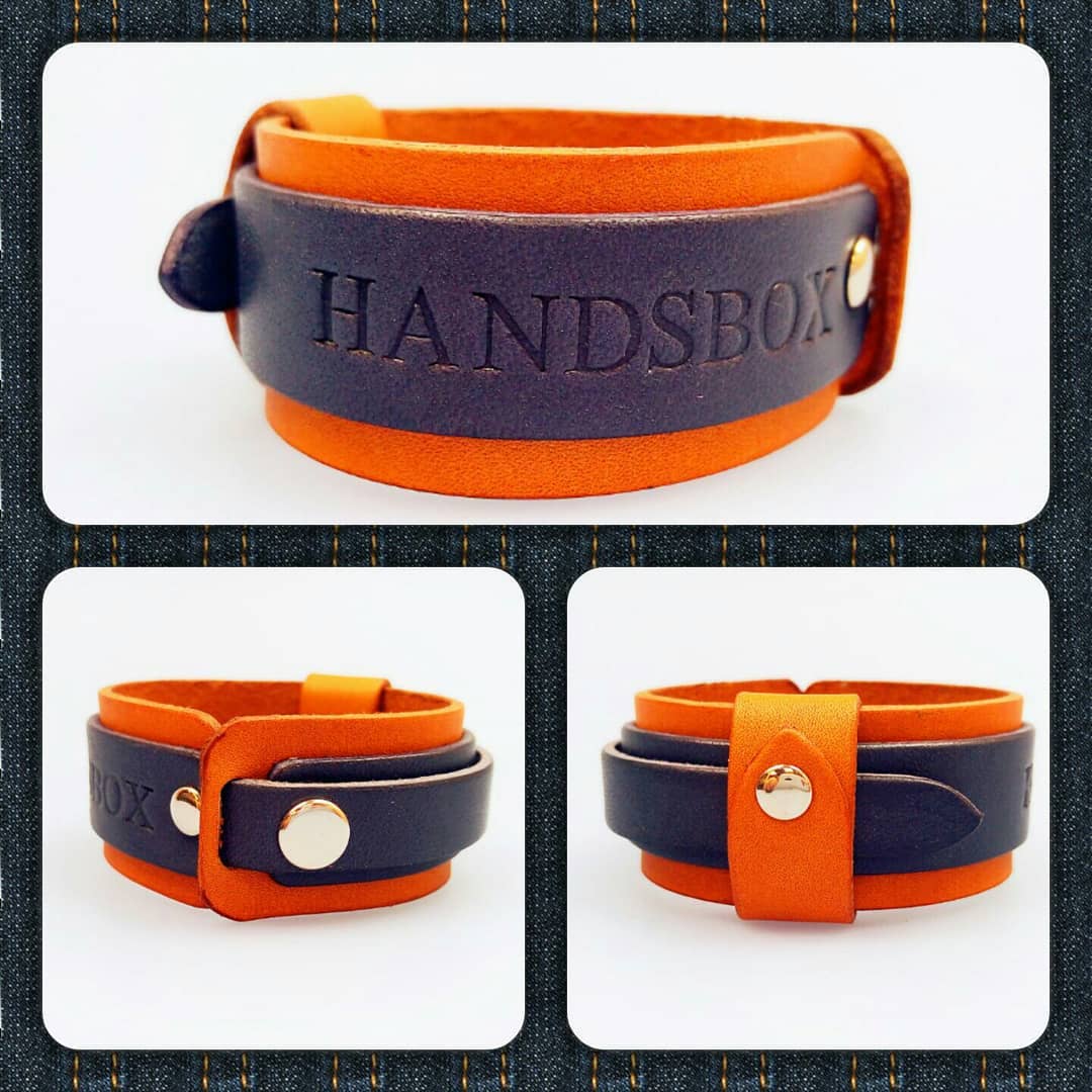 雙色手帶 DIY 皮革班 handsbox 皮革學堂 粗款 幼款 和尚頭 扣 壓名 較長短
