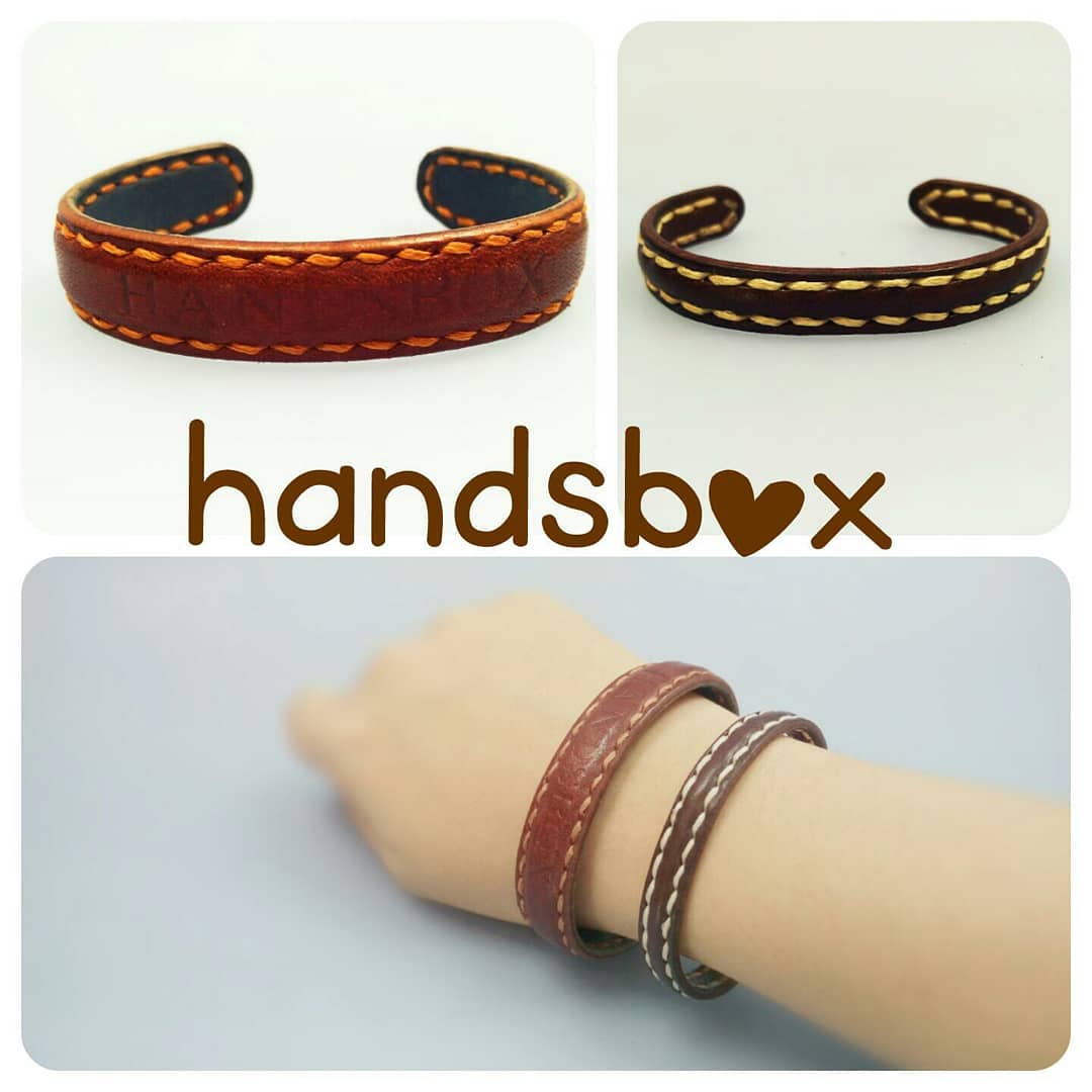 縫線手鐲 DIY 皮革班 handsbox 皮革學堂 壓名 可較長短