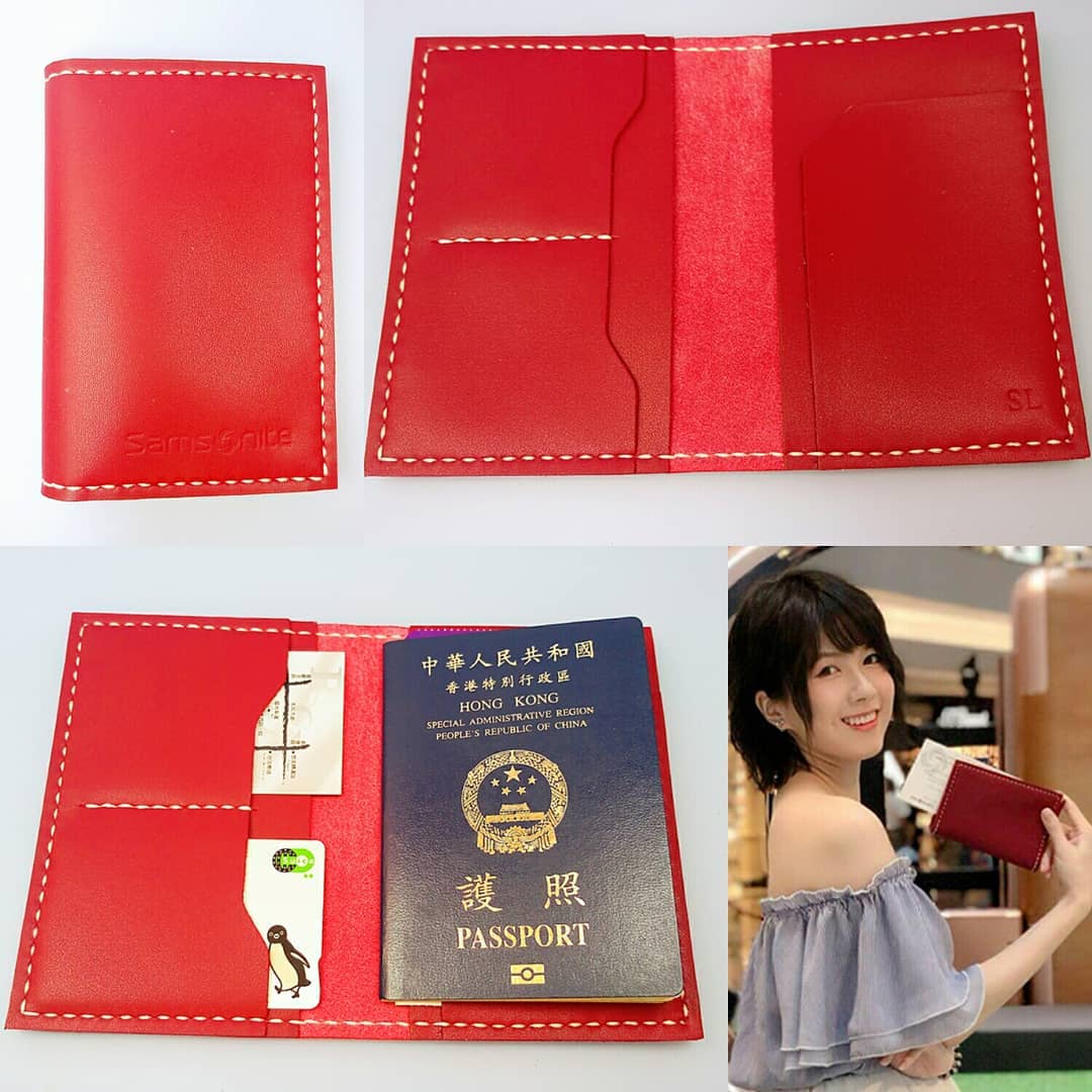 【買一送一】XPHKS3 指定皮革顏色 四色選擇 黑/藍/紅/黃  護照套 DIY 材料包 handsbox 皮革學堂 passport holder 橫式雙卡位 機票位