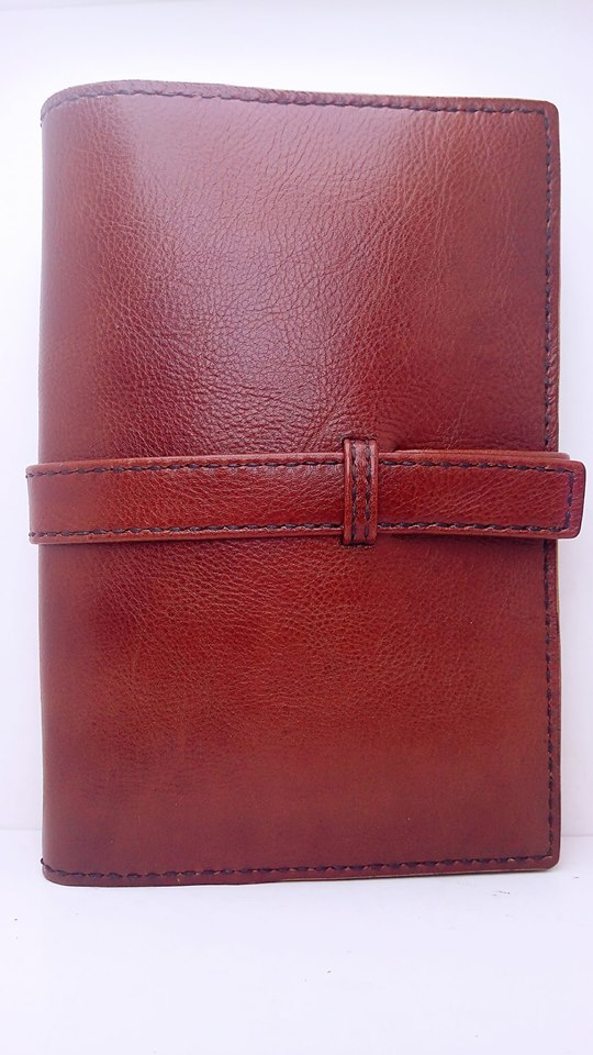 DIY皮革筆記簿套 金屬扣 活頁紙記事簿 DIY 牛皮 手縫 手工 leather 卡位