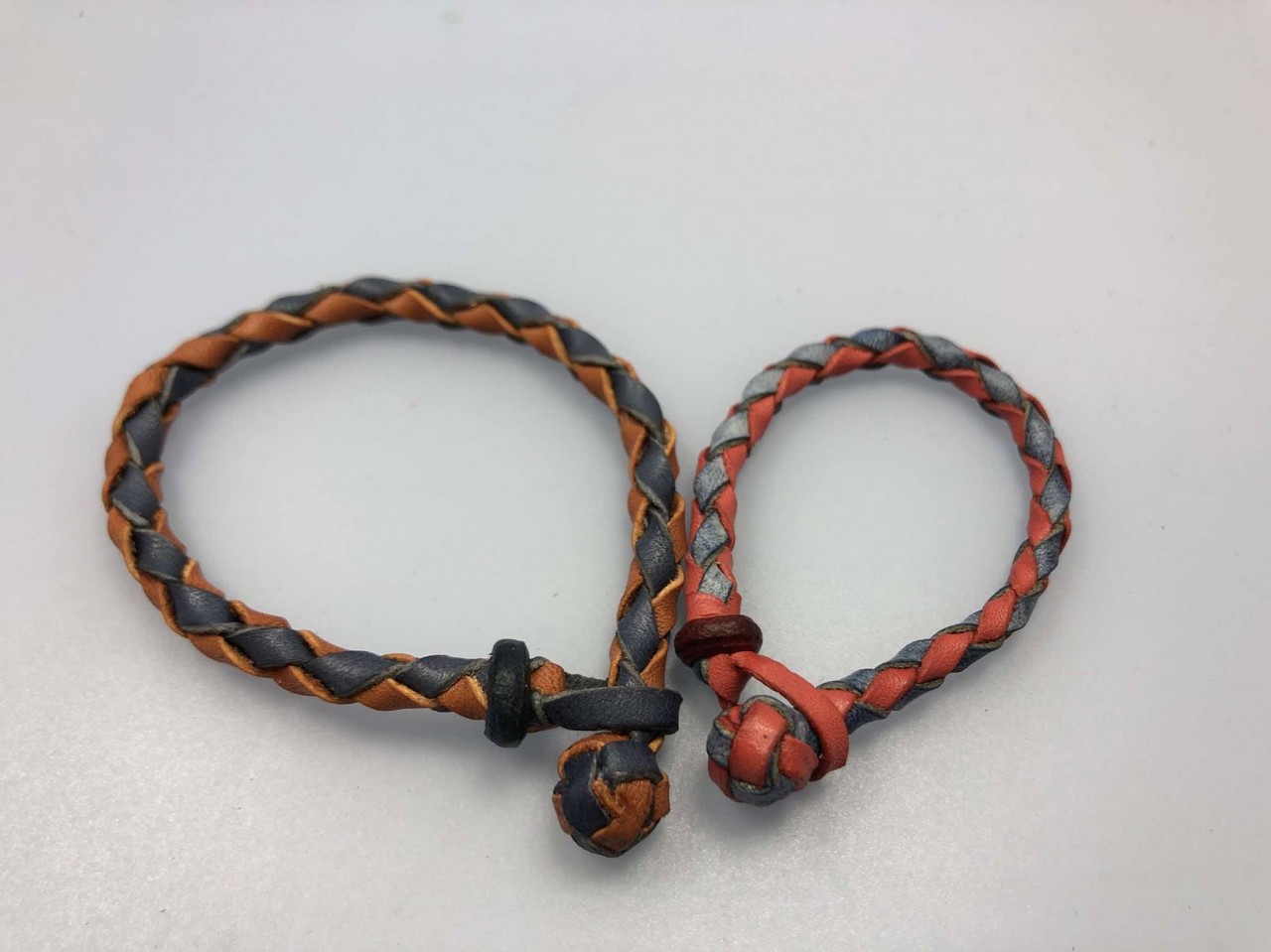 皮波扣手帶 DIY 皮革班 handsbox 皮革學堂 全四股編織 情侶款 hand strap
