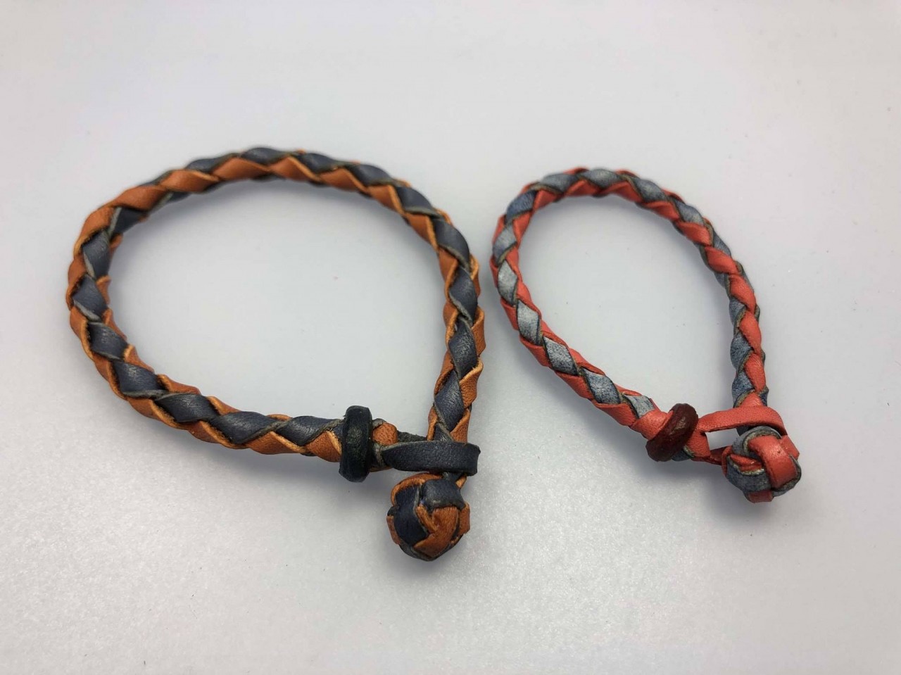 皮波扣手帶 DIY 皮革班 handsbox 皮革學堂 全四股編織 情侶款 hand strap