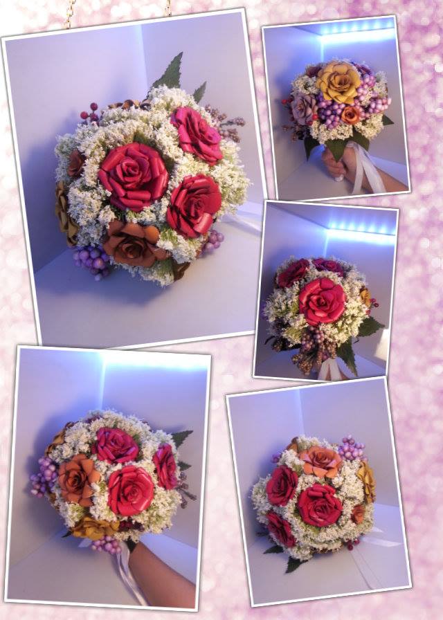 皮革花 皮革玫瑰花 花球 婚禮花球 婚紗拍攝花球 DIY 皮革課程 handsbox 皮革班 情人節禮物 求婚花球
