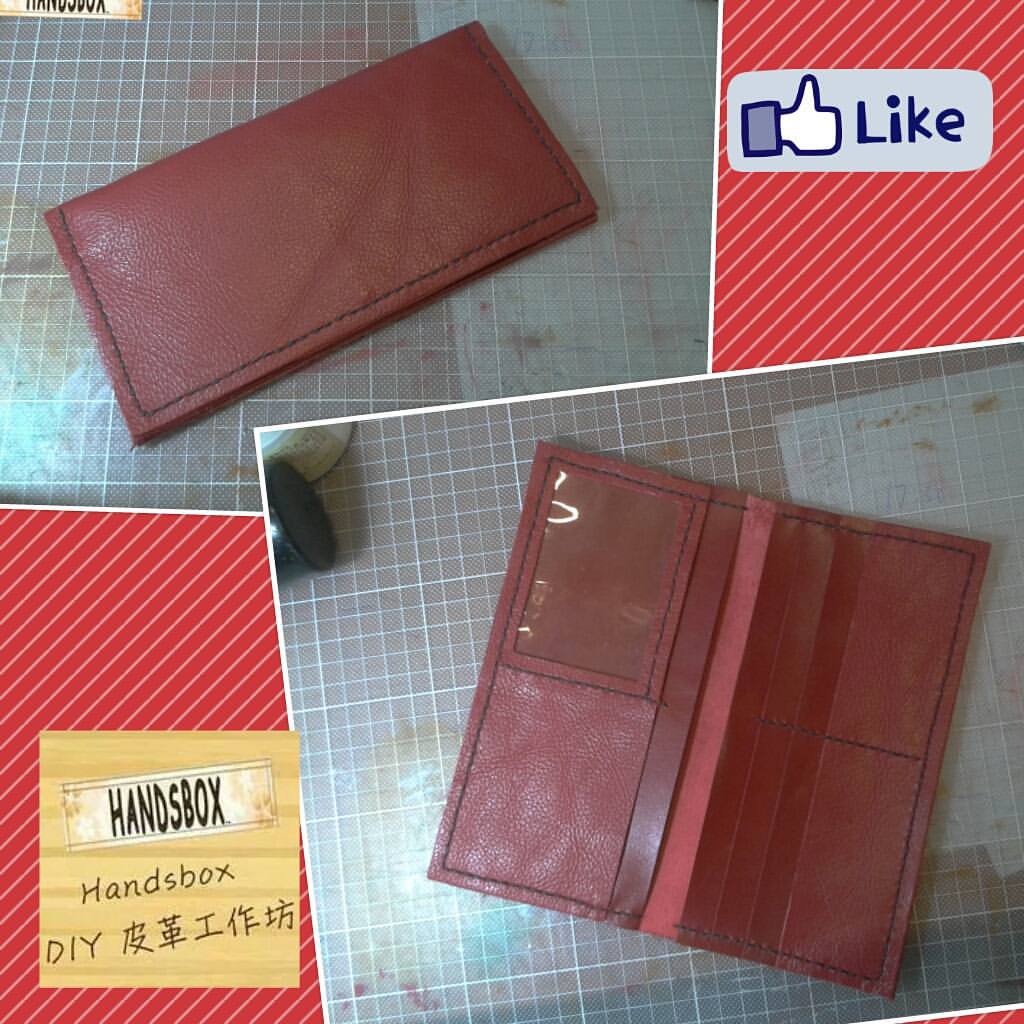 長銀包 DIY 皮革班 handsbox 皮革學堂 女裝長銀包 對褶