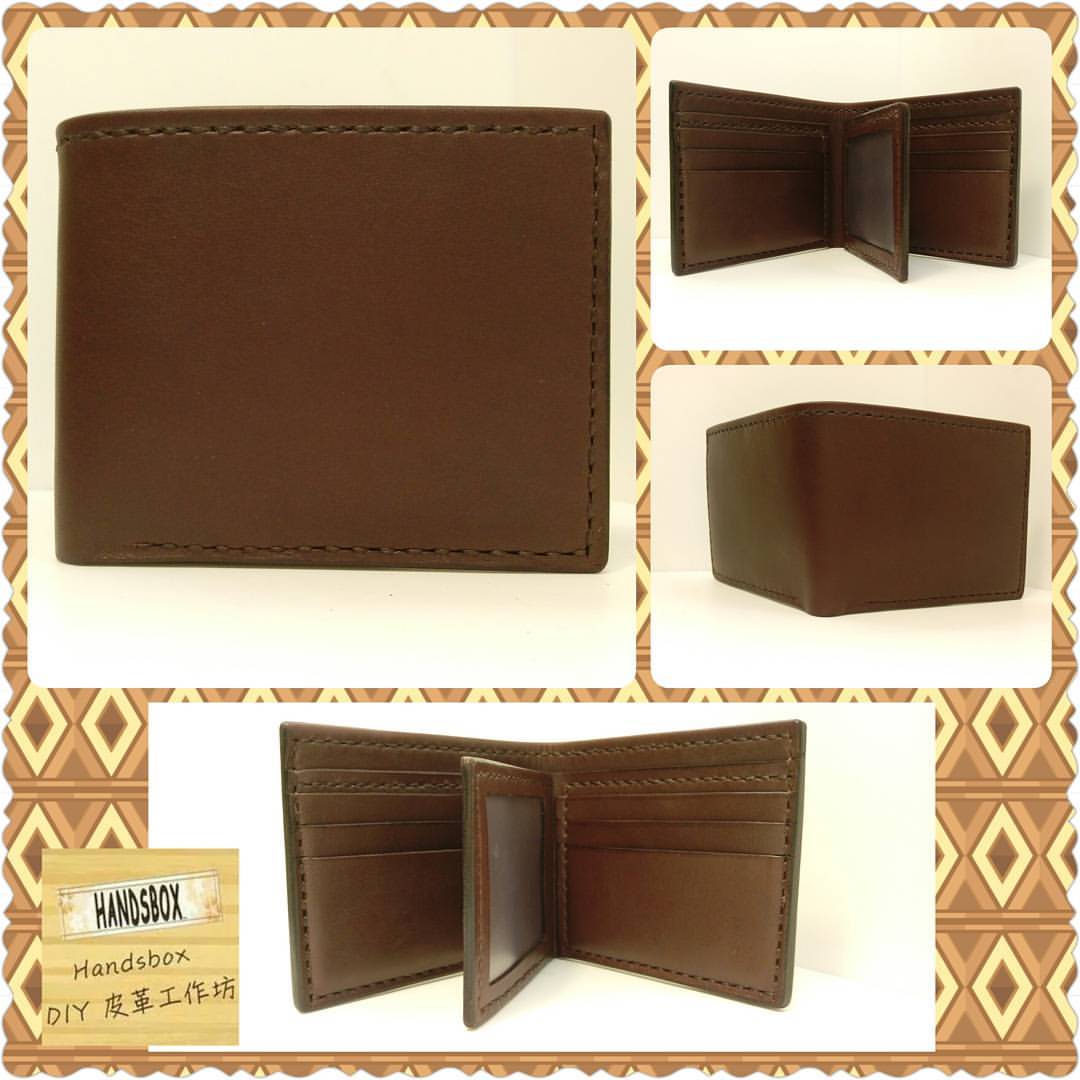 三頁短銀包 DIY 皮革班 handsbox 皮革學堂 男裝銀包 三褶 多卡位 相位