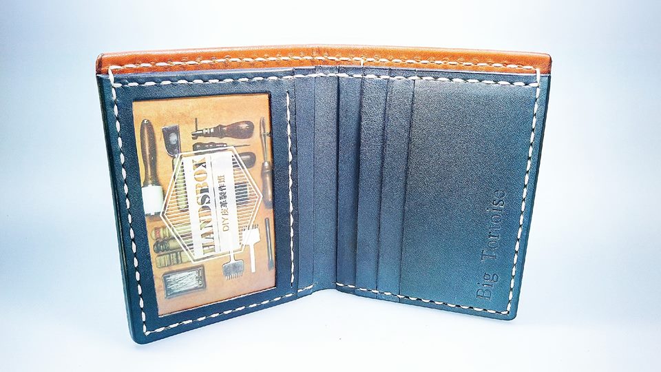 對褶銀包 DIY 皮革班 handsbox 皮革學堂 男裝銀包 短銀包 卡位 相位 散銀位