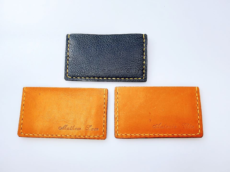 訂製批量 公司禮品 企業禮物 卡片套 handsbox 皮革學堂 兩格 卡位 信用卡 cards holder