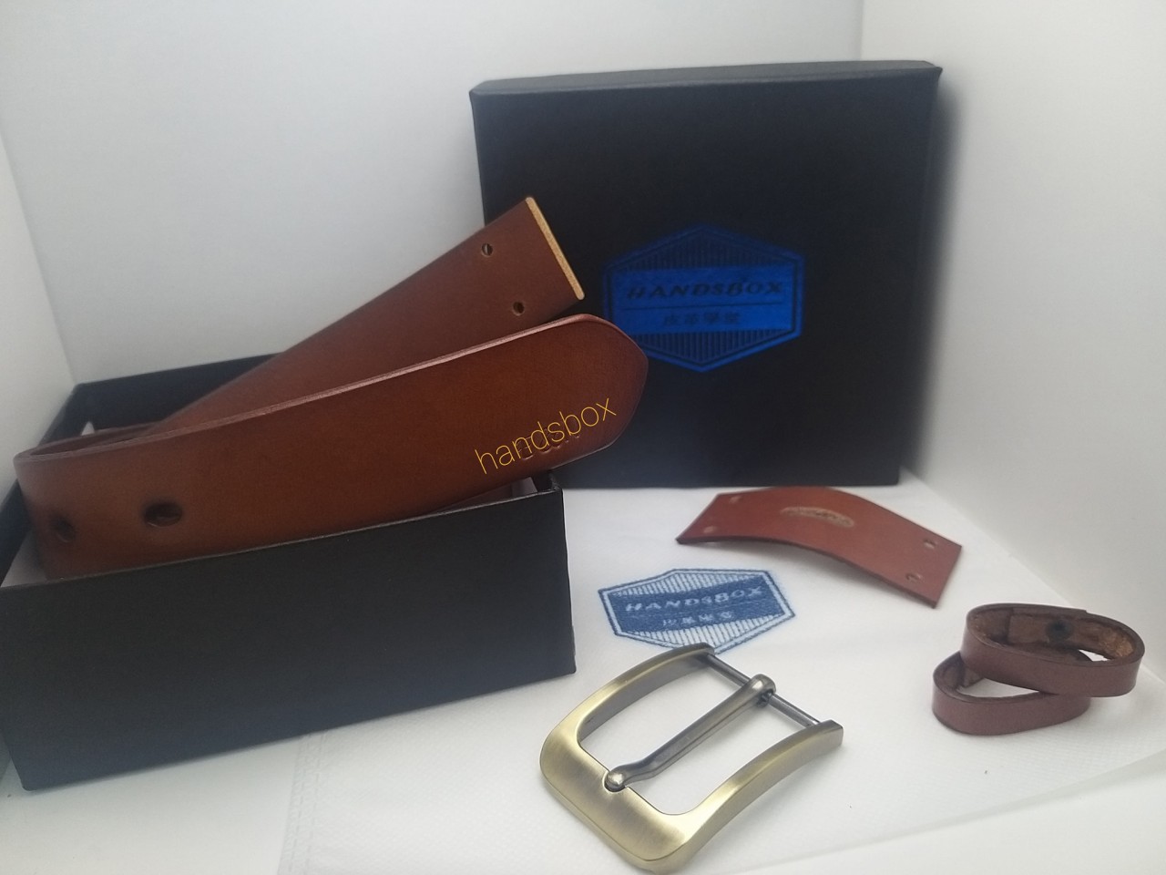 皮帶材料包 男裝35MM皮帶 handsbox DIY皮帶 無縫裝飾線 男裝 牛仔褲 便服