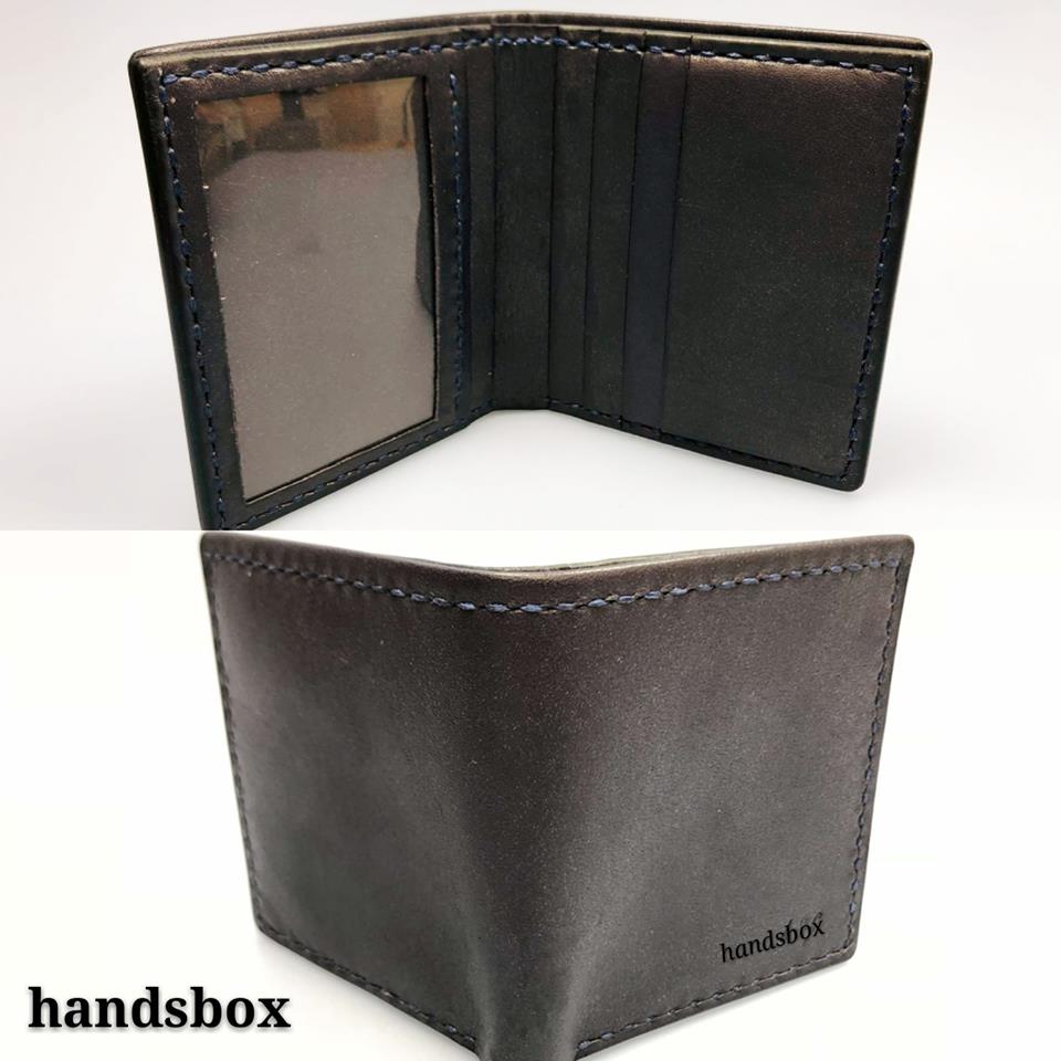 对褶银包 DIY 皮革班 handsbox 皮革学堂 男装银包 直身 卡位 相位