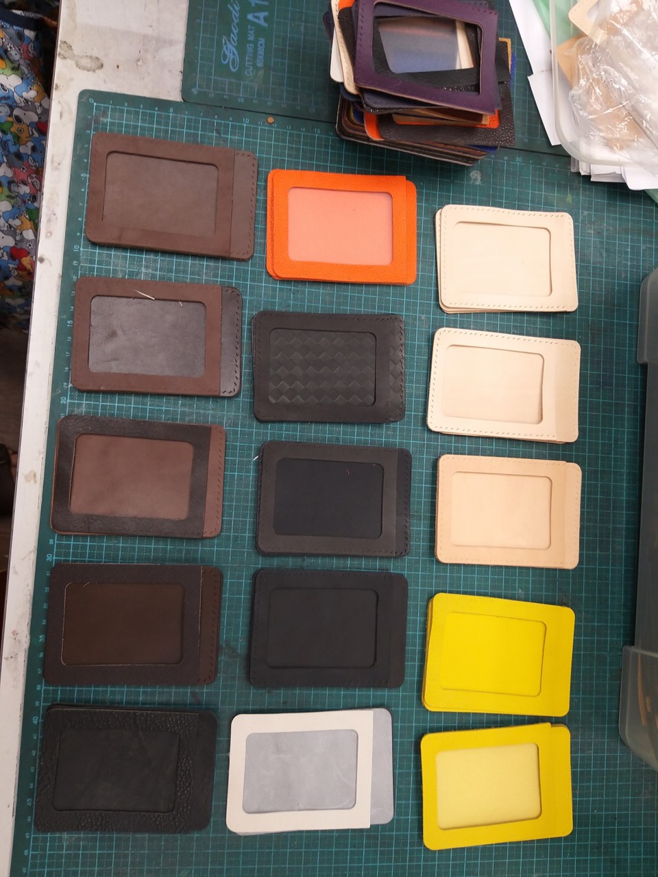 皮革材料包 縫線 直身 卡片套 八達通 證件套 cards holder DIY皮革 相位