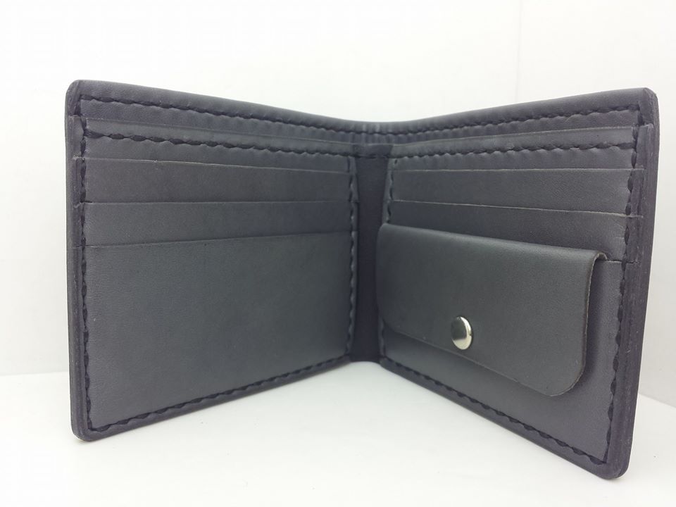 【現貨】對褶銀包 handsbox 皮革學堂 男裝銀包 短銀包 卡位 六卡 限量一件 包印字