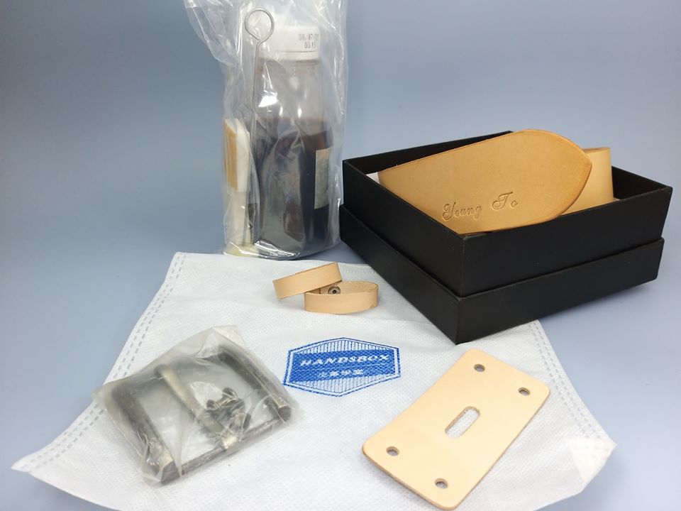 皮带材料包 *自行染色套装* 男装皮带 handsbox DIY皮带 无缝装饰线 男装 牛仔裤 便服