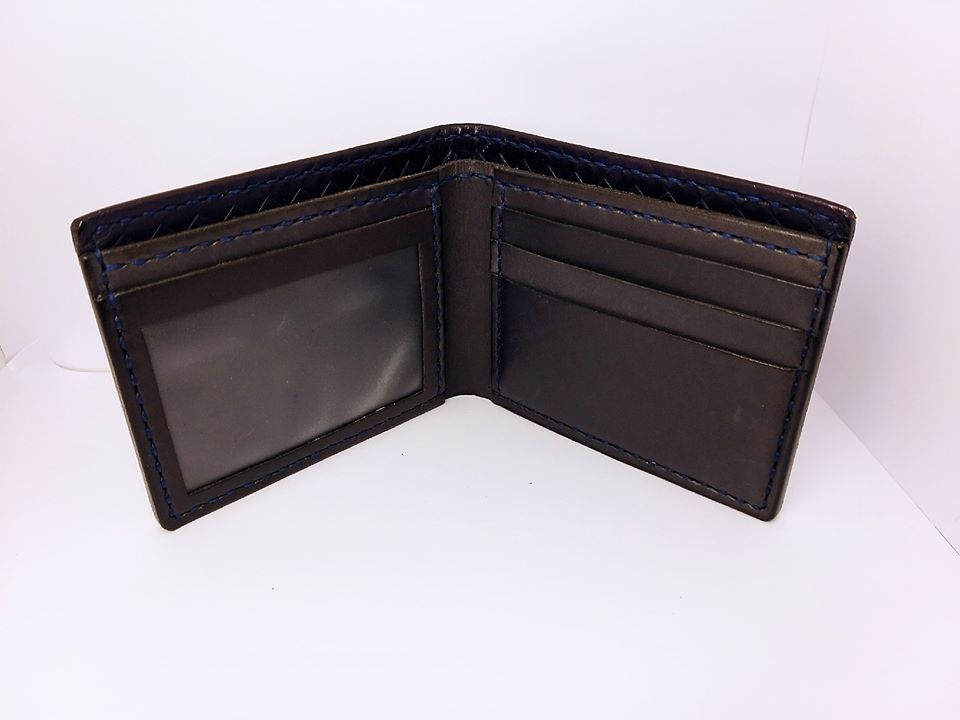 【現貨】 對褶銀包  handsbox 皮革學堂 男裝銀包 卡位 相位 壓印格仔紋面