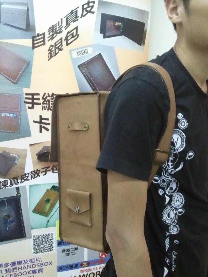 背包 handsbox 皮革學堂 相機背囊 重量級 兩面皮革