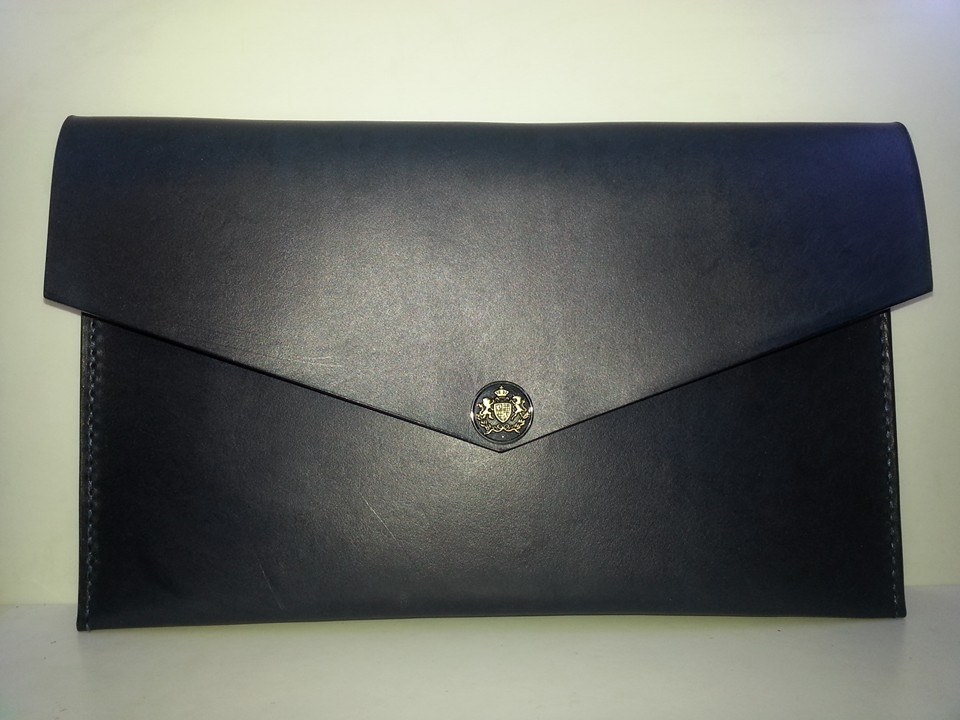 Handsbox 真皮手提袋 皮革袋 輕便袋 apple macbook air 电脑袋 啡色 撞色 ipad