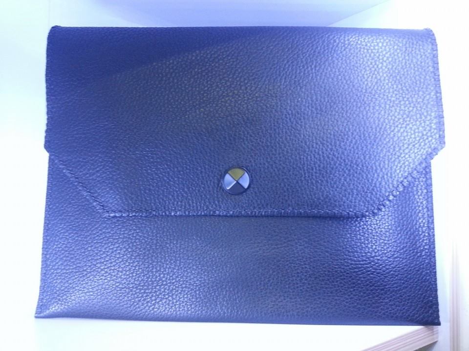Handsbox 真皮手提袋 皮革袋 輕便袋 apple macbook air 電腦袋 啡色 撞色 ipad