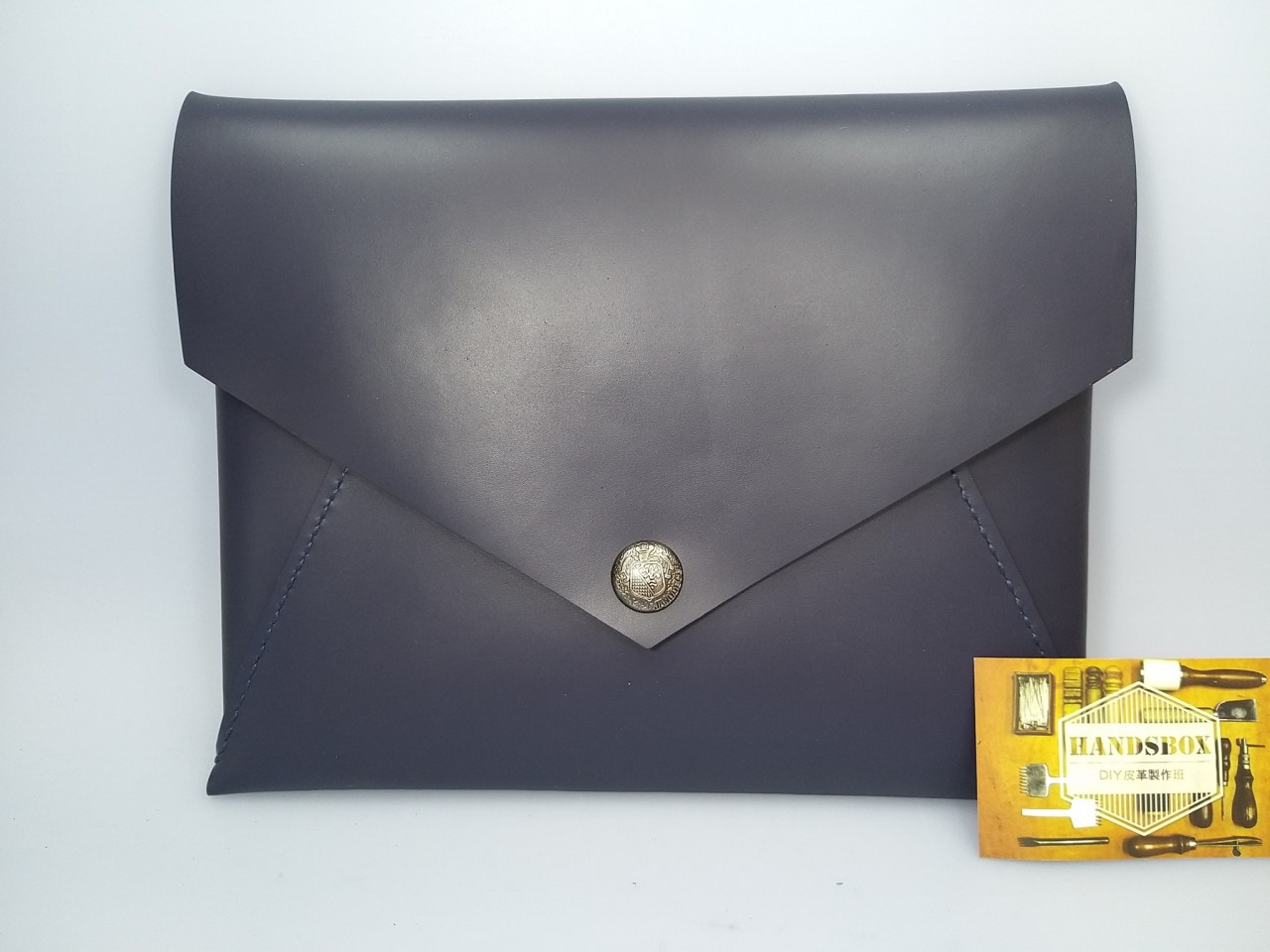 Handsbox 真皮手提袋 皮革袋 輕便袋 apple macbook air 電腦袋 啡色 撞色 ipad