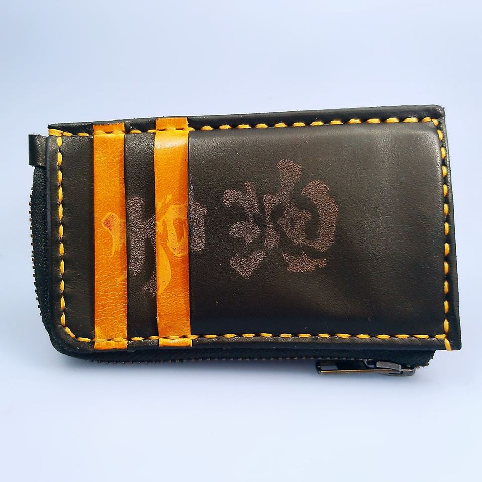 拉鍊散紙包 DIY 皮革班 handsbox 皮革學堂 風琴位 卡位 卡片套 拉鍊 雷射字體