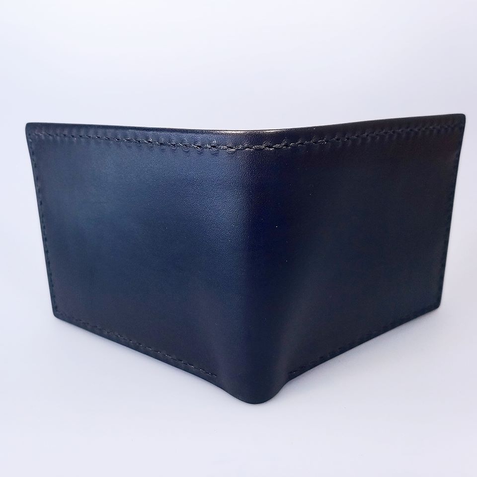 對褶銀包 handsbox 皮革學堂 男裝銀包 短銀包 三卡位 相位 包壓印英文